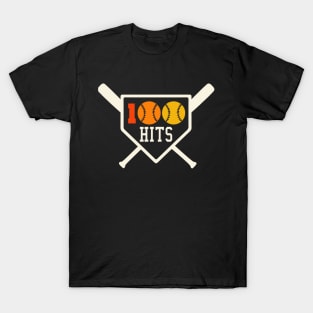 100 Hits Softball Baseball Coach High School Softball Mom T-Shirt